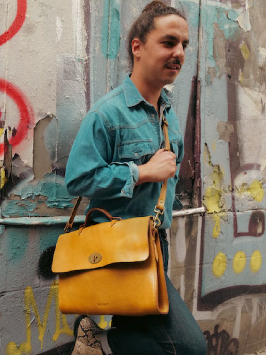 leather document holder Brown LeColporteur Oiled Honey PAUL MARIUS