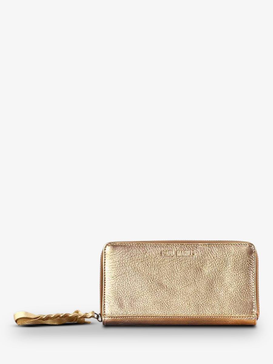 leather wallet woman Gold LePortefeuille Charlotte Gold PAUL