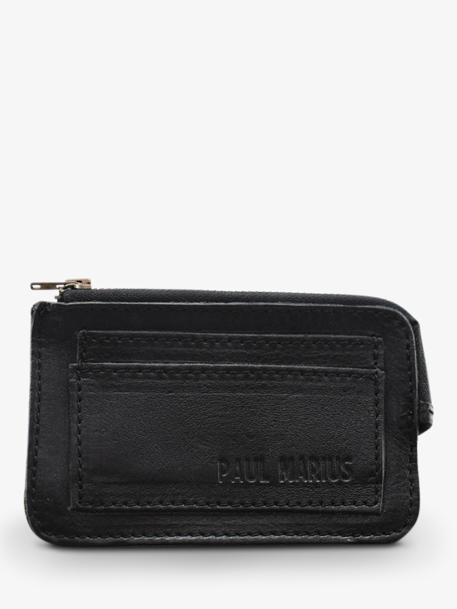leather wallet man Multicoloured Black LePorte monnaie AUGUSTIN Oily Black PAUL MARIUS