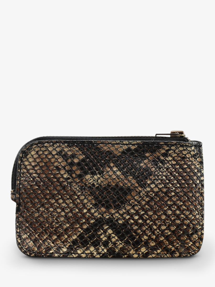 leather wallet man Black - LePorte-monnaie AUGUSTIN Python Black