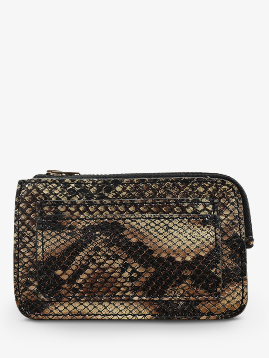 leather wallet man Black LePorte monnaie AUGUSTIN Python Black