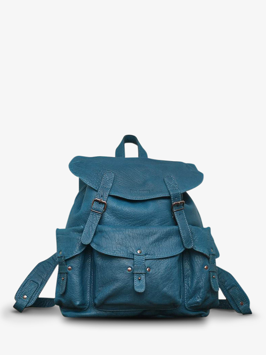 leather back pack Blue LeM ridien Pool Blue PAUL MARIUS