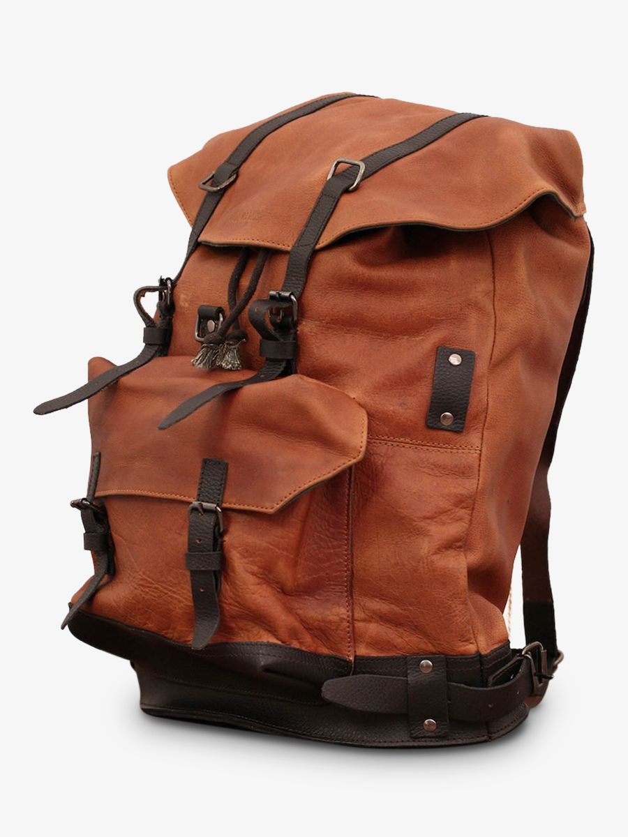 vintage leather backpack for men Brown MonL gionnaire Light Brown PAUL MARIUS