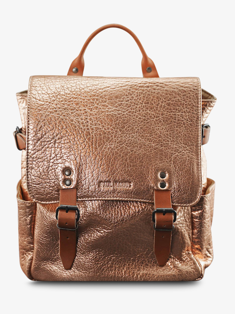 leather-back-pack-pink-gold-front-view-picture-laudacieux-rose-gold-paul-marius-3760125341958