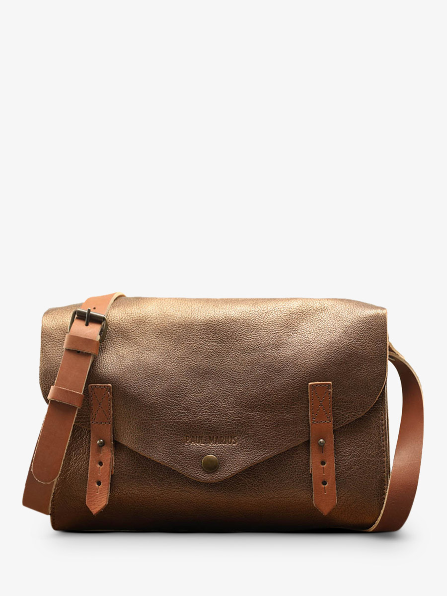 leather woman shoulder bag Copper - L'Indispensable Copper | PAUL MARIUS