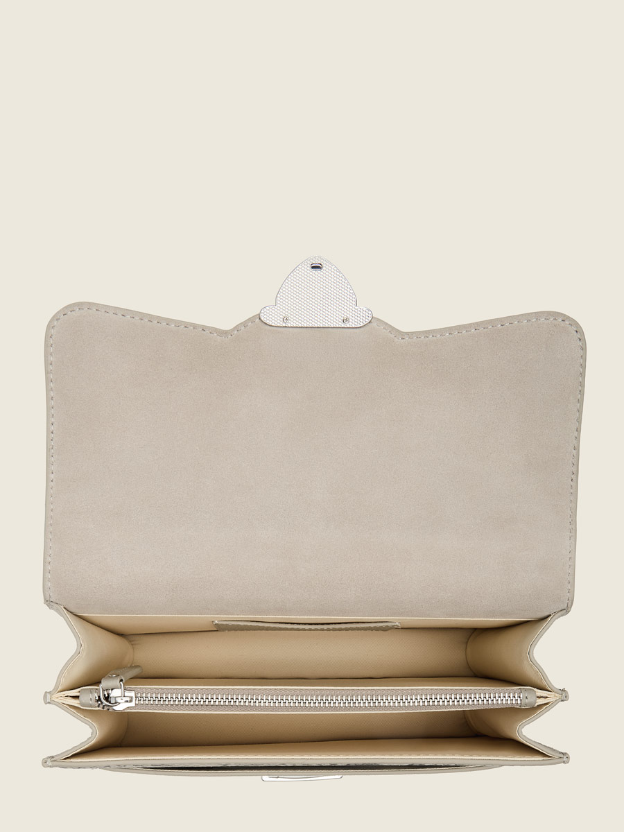 Galet python leather handbag Madame George Python - Galet focus material photo