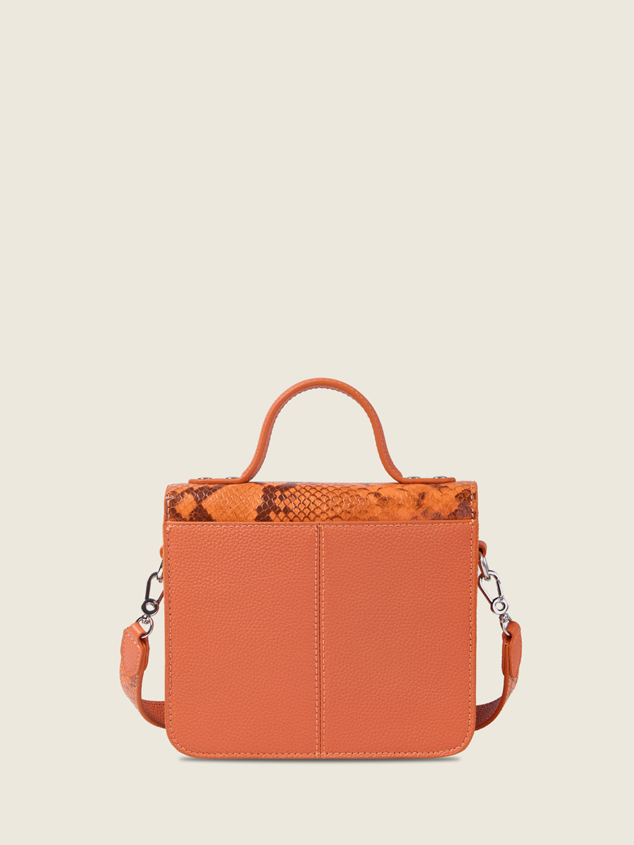 Amber python leather handbag Mademoiselle George XS Python - Amber ambient view