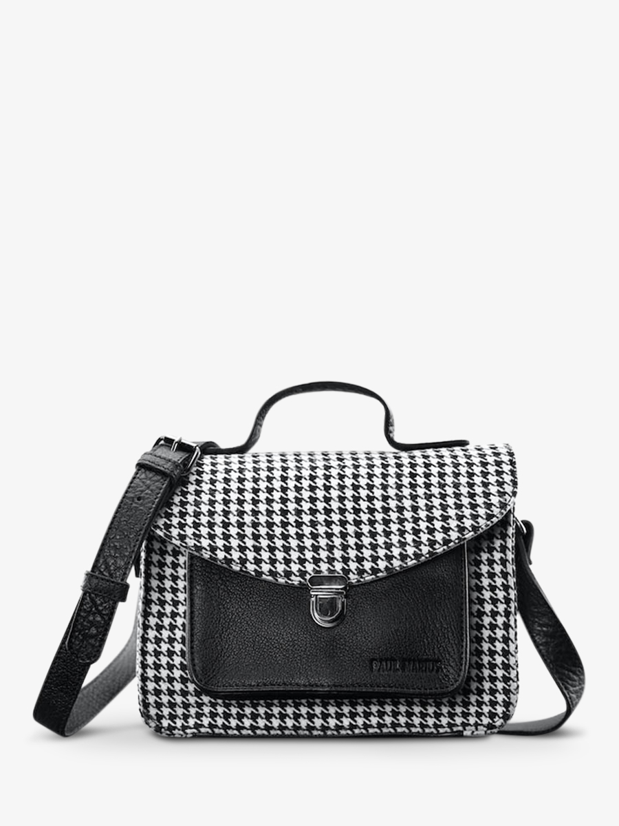 leather hand bag for woman Black Mademoiselle George Grand Prix Black PAUL MARIUS