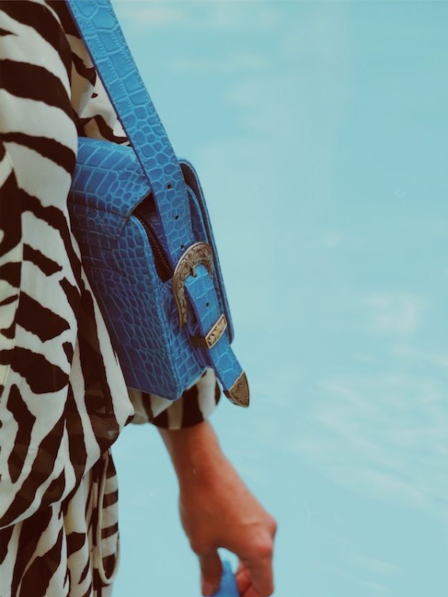 Sac baguette sales bleu