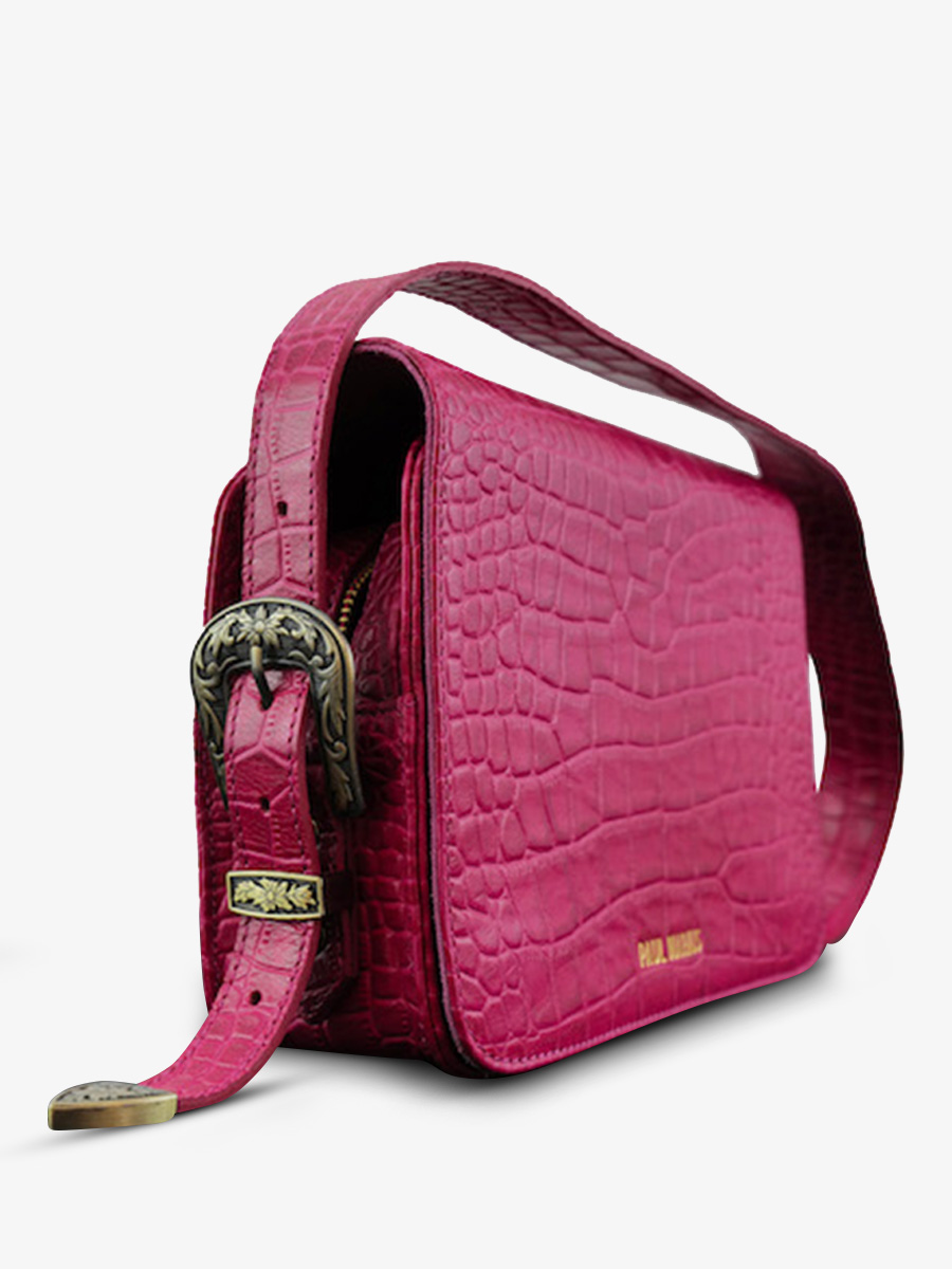 leather-shoulder-bag-for-woman-pink-side-view-picture-lebaguette-alligator-cocktail-tourmaline-paul-marius-3760125355771