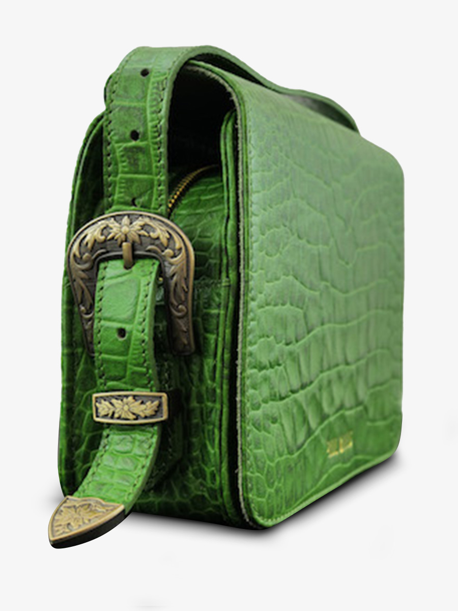 leather-shoulder-bag-for-woman-green-front-view-picture-lebaguette-alligator-cocktail-jade-paul-marius-3760125355887
