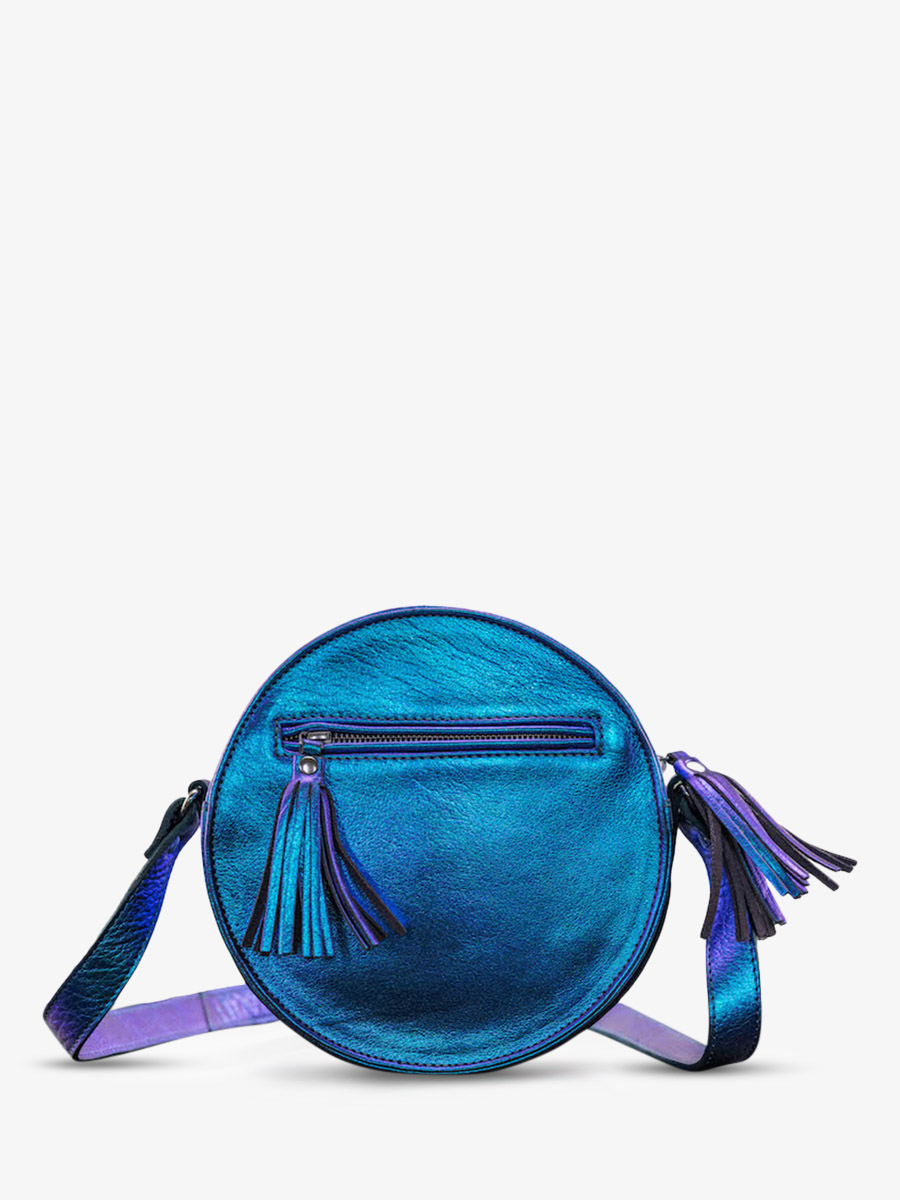 Blue round top bag