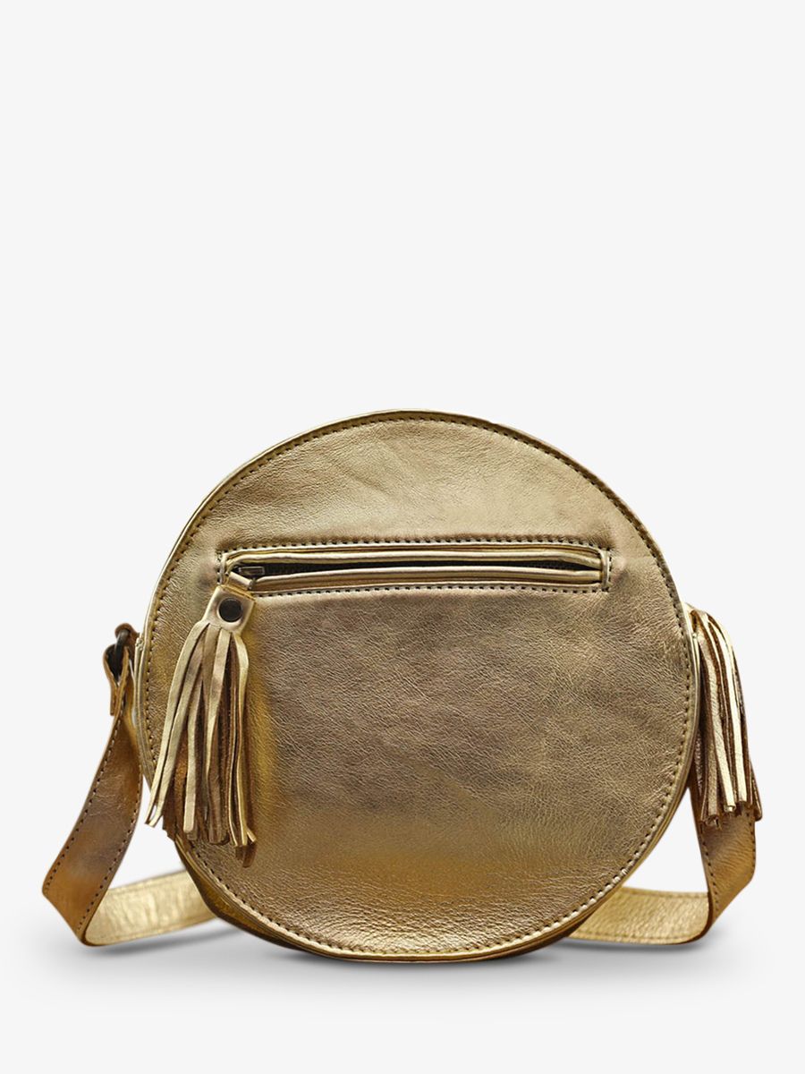 round leather shoulder bag for woman Gold MonPr cieux Gold PAUL MARIUS
