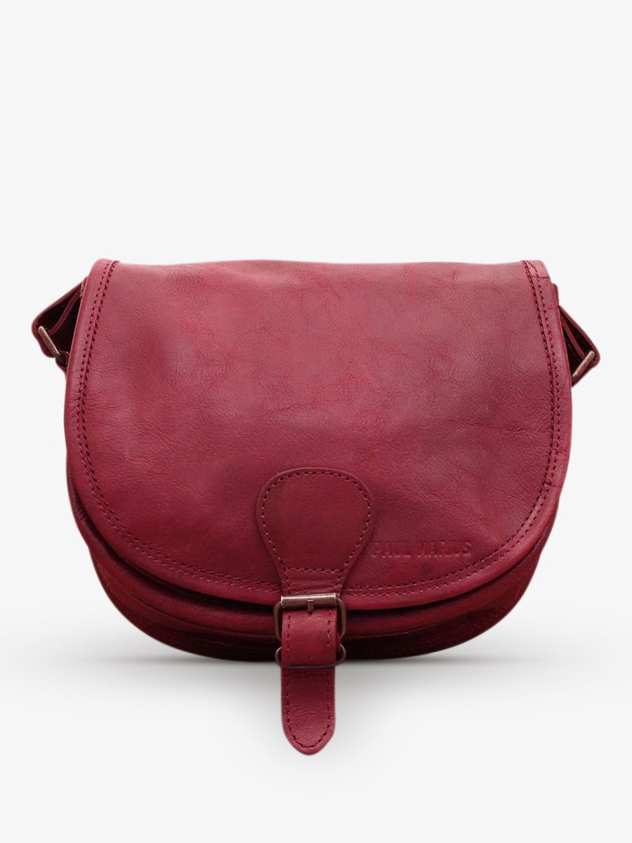 Leather shoulder bag for woman Red LeBoh mien Deep Red PAUL MARIUS