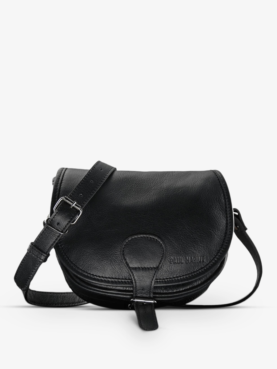leather-shoulder-bag-for-woman-black-front-view-picture-lebohemien-noir-paul-marius-lebohemien