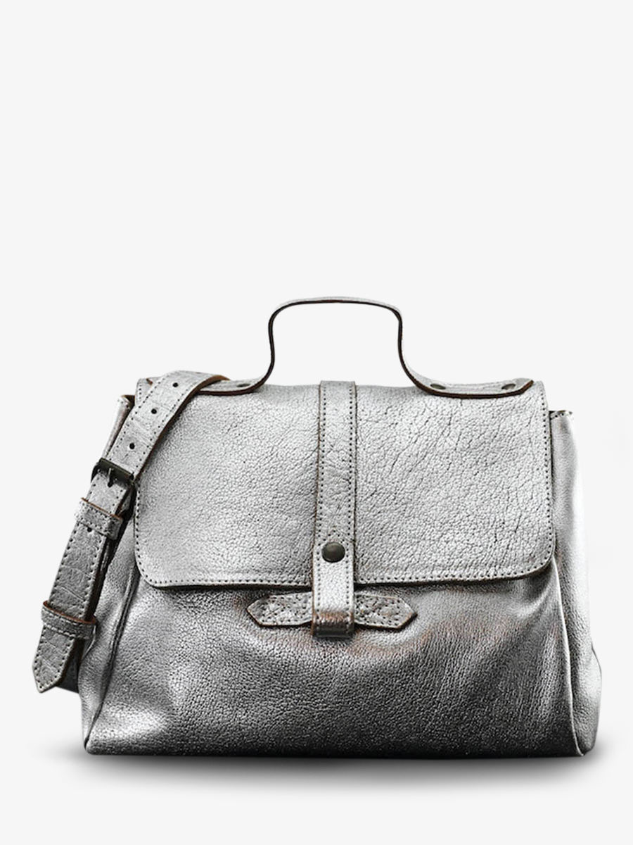 shoulder-bag-for-woman-silver-front-view-picture-lecorneille-silver-amber-paul-marius-3760125341613