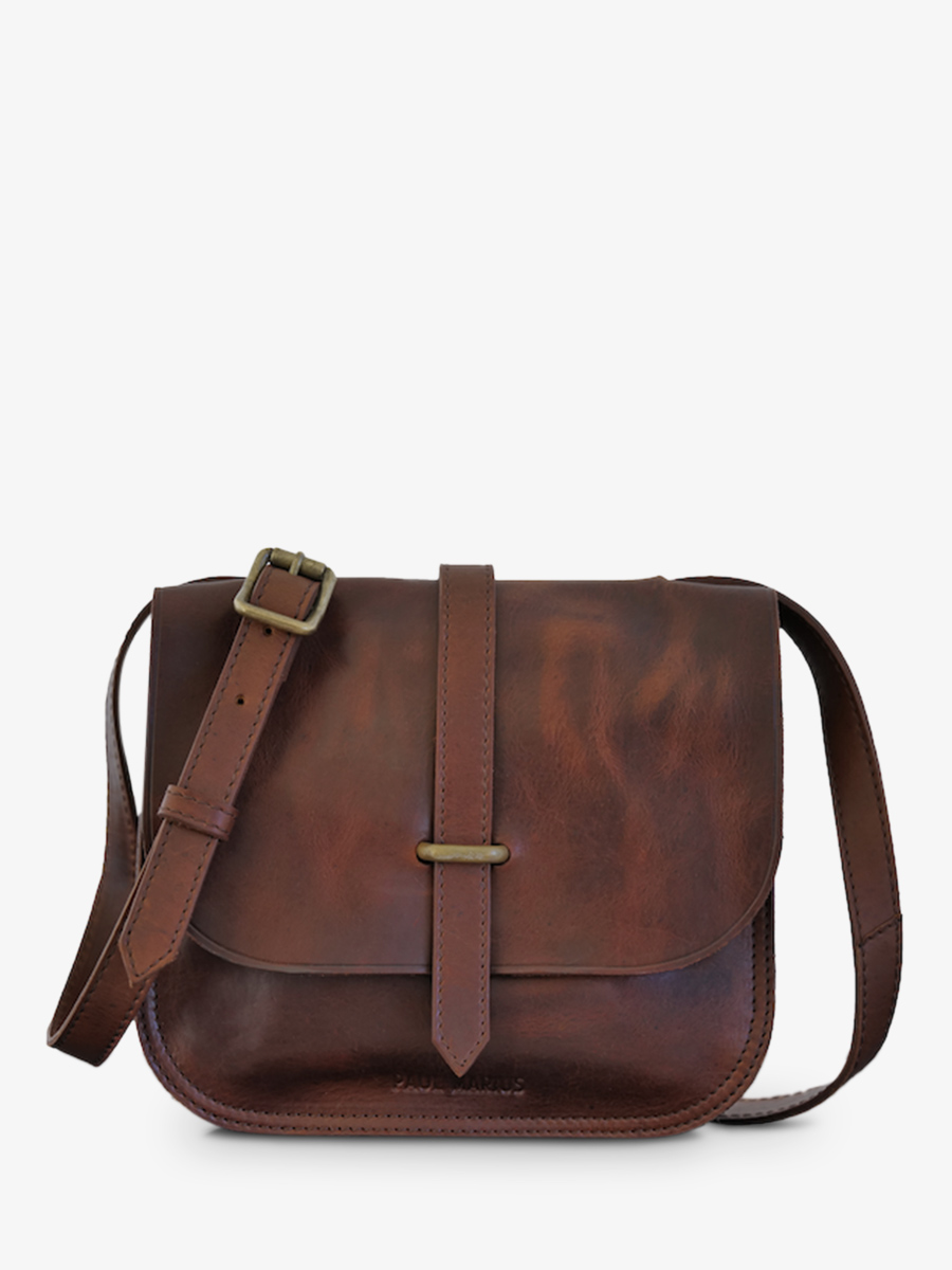 leather-shoulder-bag-for-woman-brown-front-view-picture-lagibeciere-oiled-brown-paul-marius-3760125355450