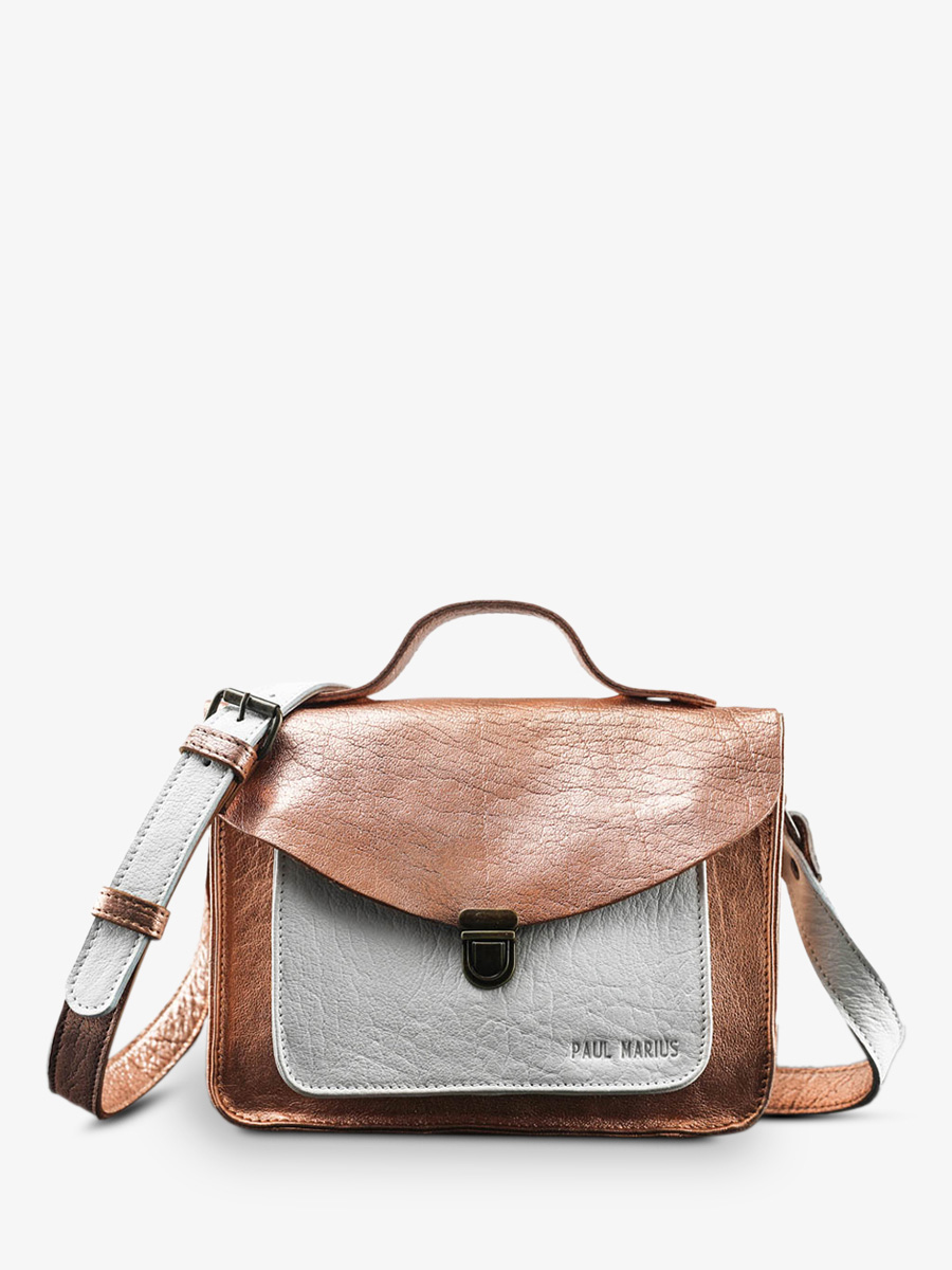 leather-hand-bag-for-woman-pink-gold-white-front-view-picture-mademoiselle-george-rose-gold-white-paul-marius-3760125338583