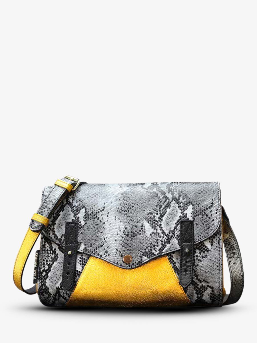 leather-woman-shoulder-bag-grey-yellow-front-view-picture-lindispensable-python-granite-metallic-yellow-paul-marius-3760125348711