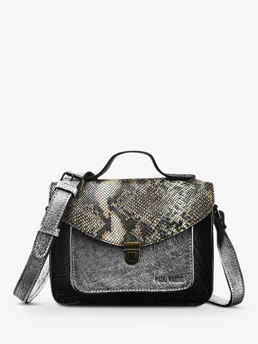 leather-hand-bag-for-woman-silver-black-front-view-picture-mademoiselle-george-python-silver-black-paul-marius-3760125338705