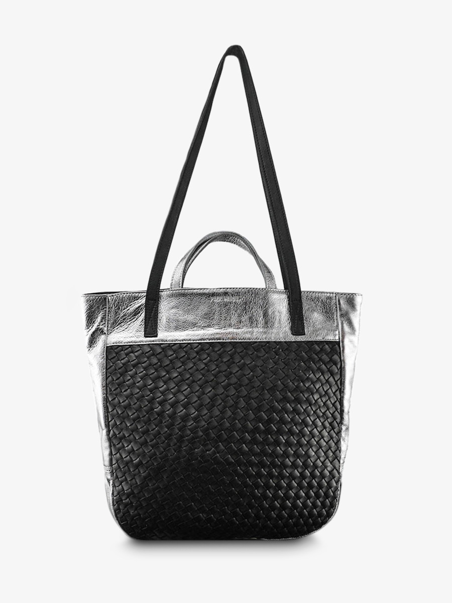 handbag-for-woman-silver-black-side-view-picture-lecomplice-silver-black-paul-marius-3760125339092