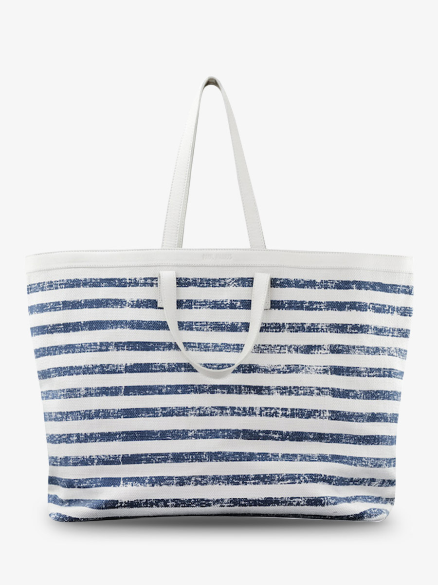 Striped canvas mariniere tote bag