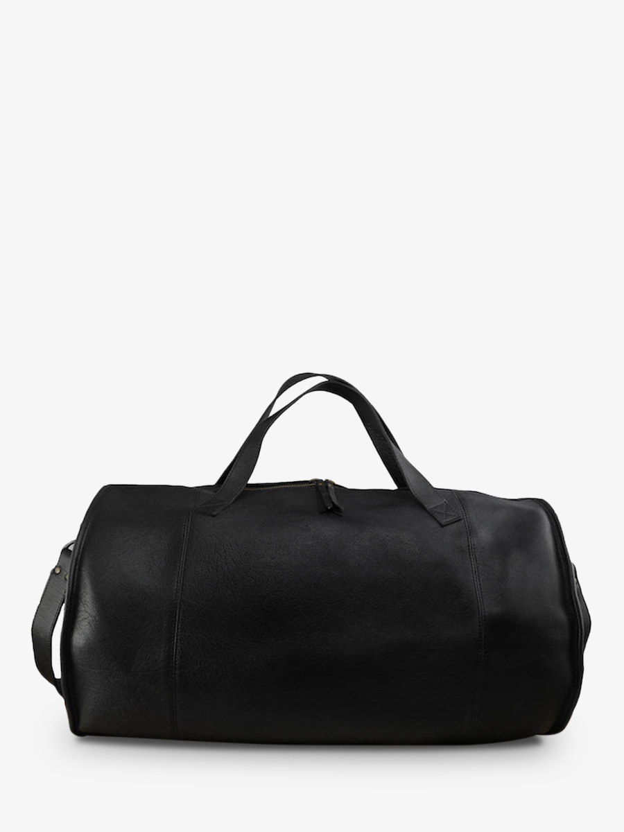 Mens black leather travel best sale bag