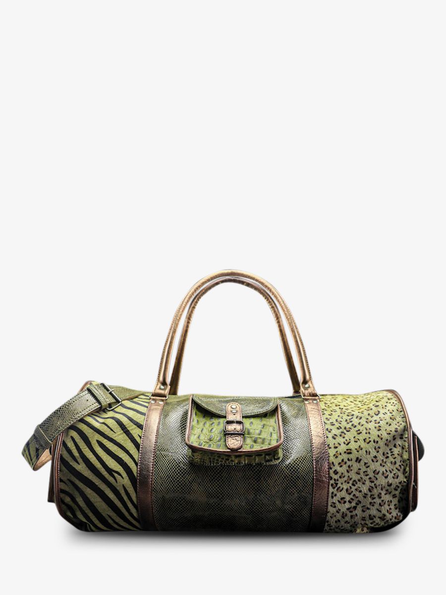 leather travel bag Khaki Copper LeVoyageur XL Chim re Khaki Copper PAUL MARIUS