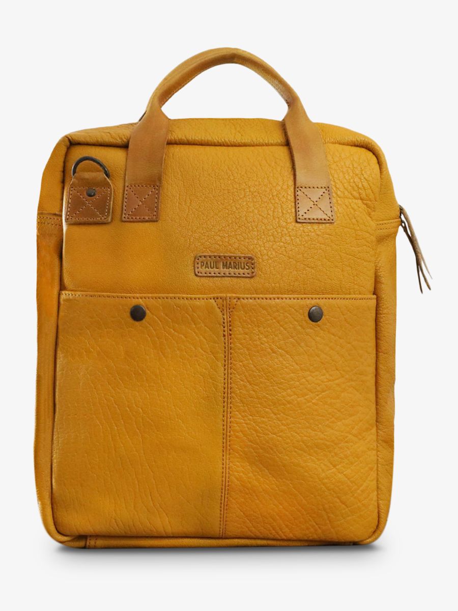leather document holder Yellow LeCabas de Marius Saffron PAUL MARIUS