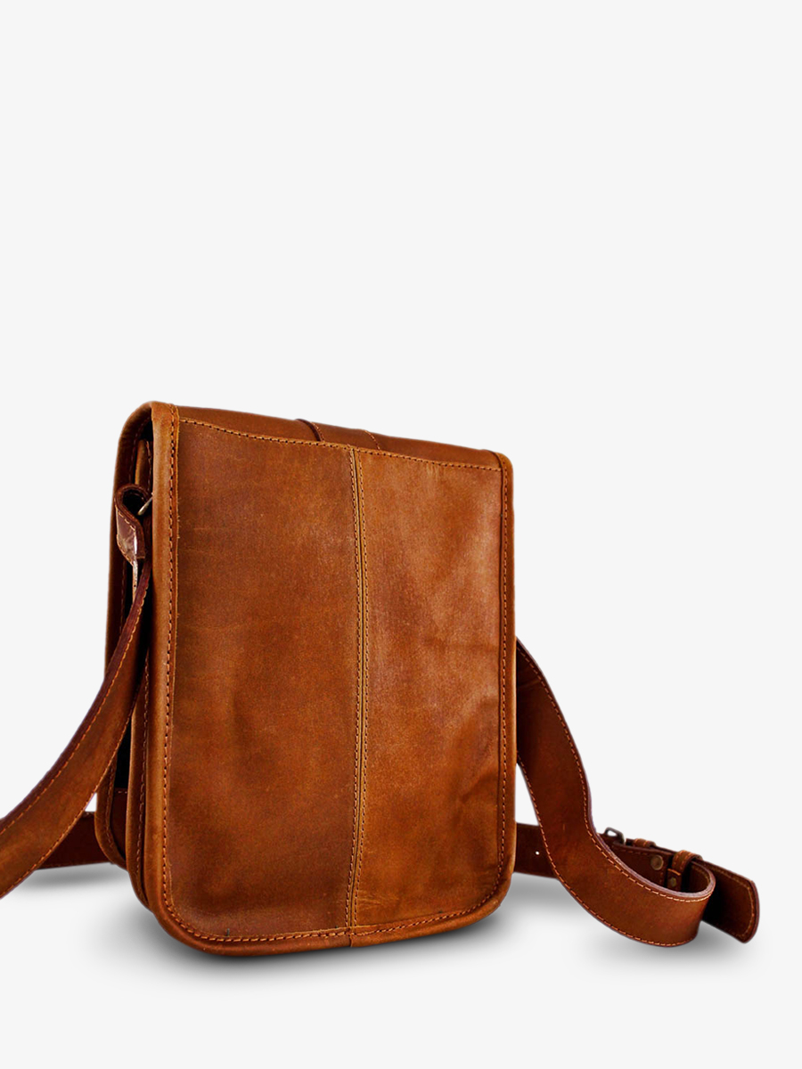leather shoulder bag for men Brown - LePoinçonneur Light Brown | PAUL ...
