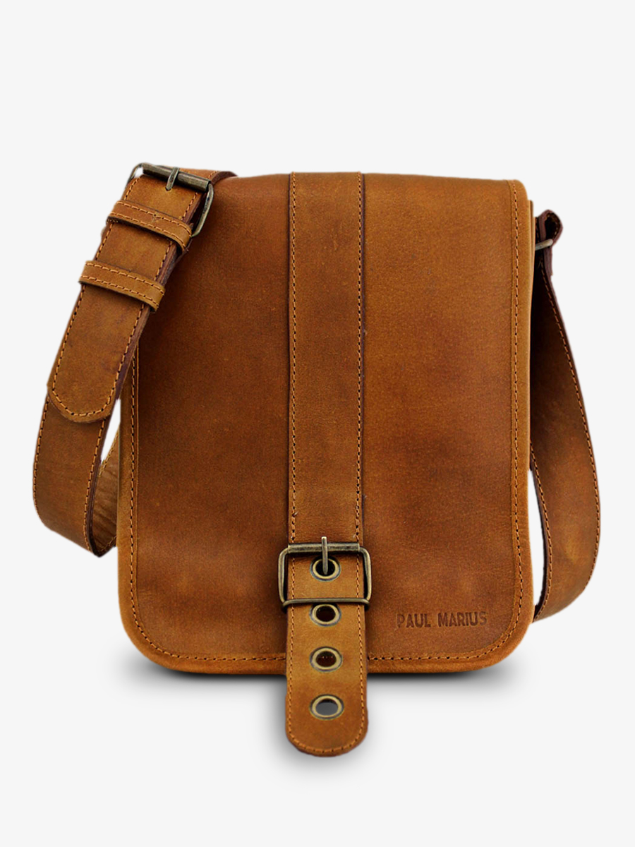 leather-shoulder-bag-for-men-brown-front-view-picture-lepoinçonneur-light-brown-paul-marius-3770003007586