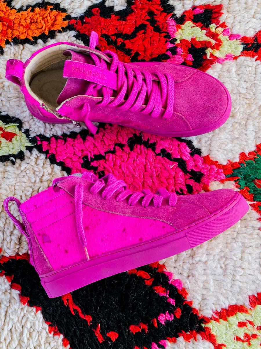 Fuchsia pink sneakers sales