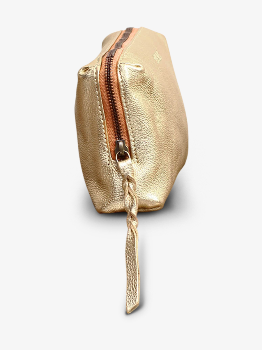 leather toiletry bag for women Gold Adele Gold PAUL MARIUS