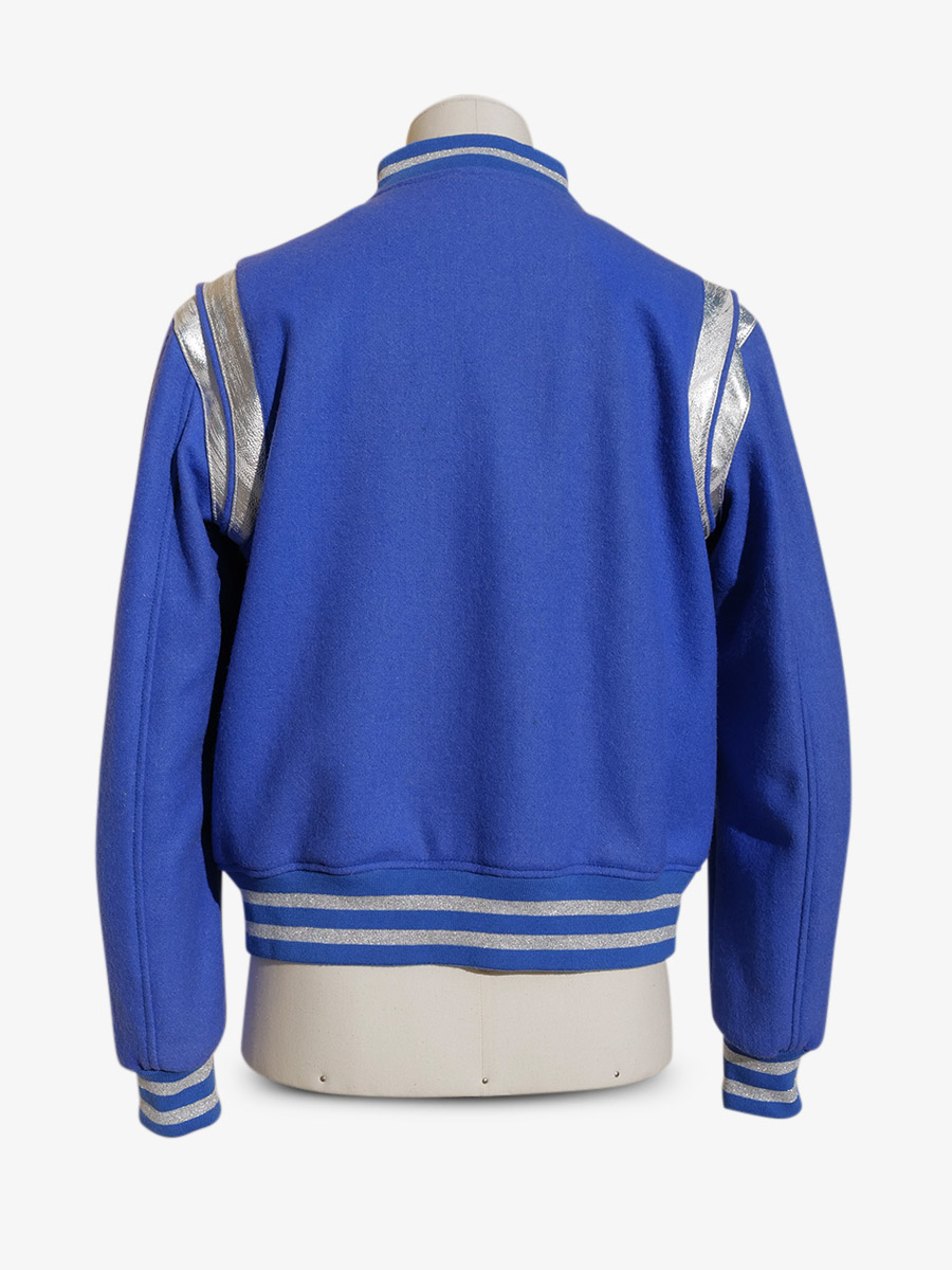 Saint Laurent blue Teddy Varsity Jacket