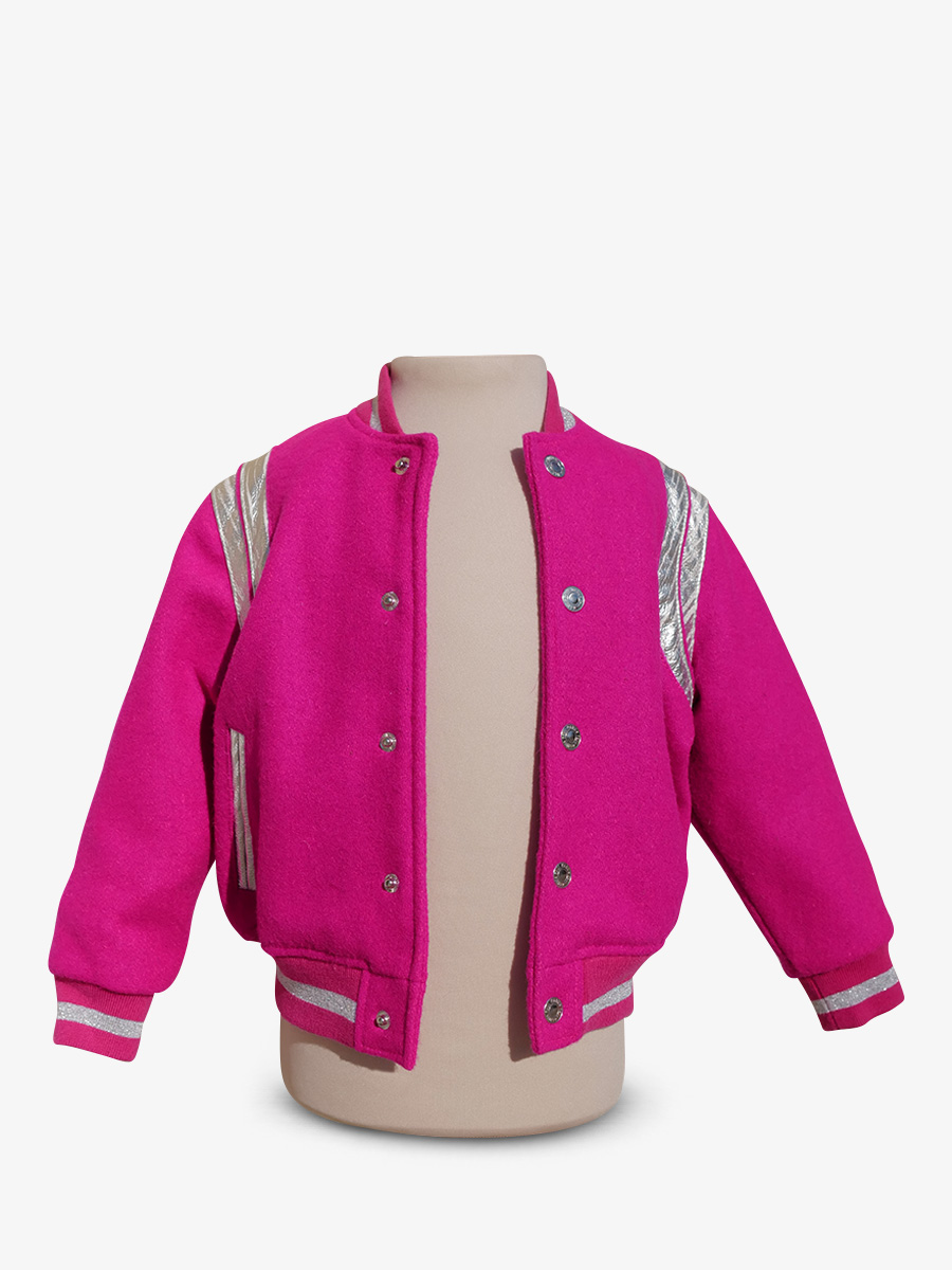 teddy-jacket-leather-and-cotton-side-view-picture-leteddy-50s-enfant-fuchsia-paul-marius-3760125355344