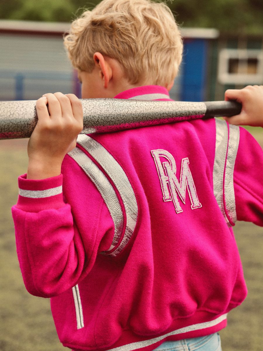 teddy-jacket-leather-and-cotton-front-view-picture-leteddy-50s-enfant-fuchsia-paul-marius-3760125355344