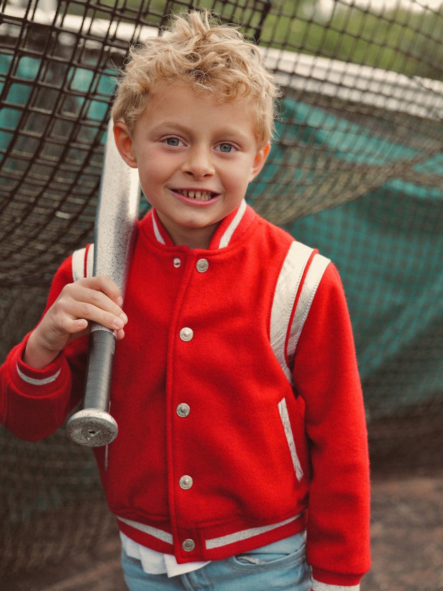 Veste baseball rouge clearance