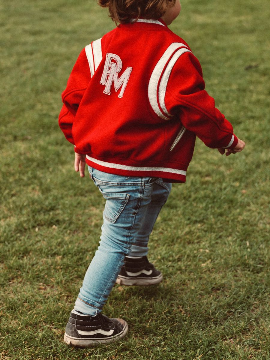 Blouson teddy rouge sales